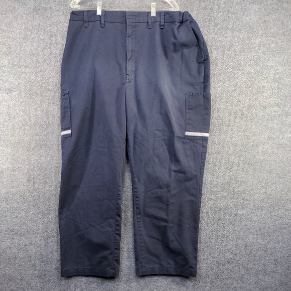 FedEx Stan Herman Men's Reflective Work Pants Blue Size 36x29 Uniform - Picture 5 of 11